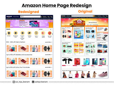 Amazon Home Page Redesign (Great Indian Festival) greatindianfestival redesign ui user research uswer uxdesign webdesign website