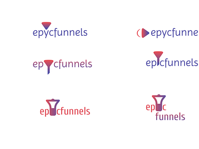 EPYCFUNNELS social media company logo designs app branding design figma logo typography vector