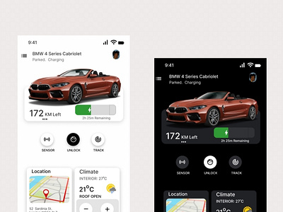 Car Tracking App app branding design ui