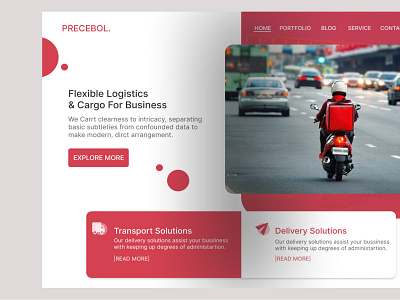 Logistics Landing Page dailyui delivery design landingpage logistics logistics company logistics website ui uidesign uiix user interface webdesign website