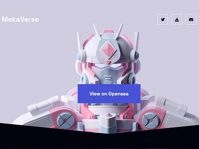 Mekaverse - NFT 3d animation branding dapp design graphic design illustration metaverse motion graphics nft threejs ui vector