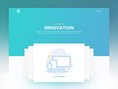 Portfolio clean design gradient homepage landing minimal portfolio web webdesign