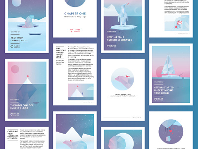 Ebook design antarctica branding design ebook ebook design ebook layout gradient graphic design ice logo