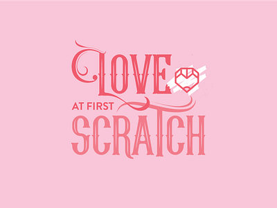 Valentine's Day branding design graphic design internal branding logo love scratch typography valentines day vector