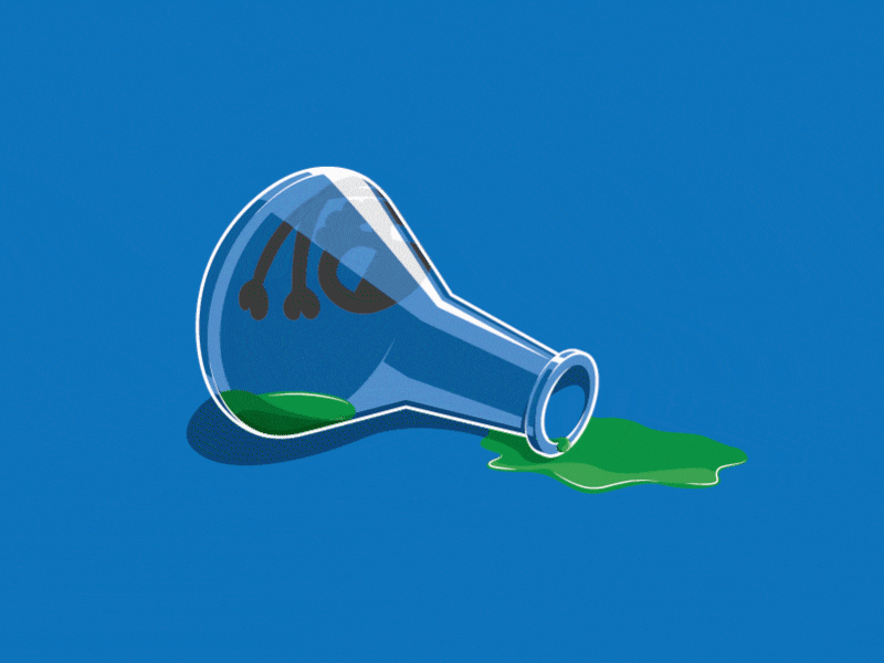 Guess the song! blue bottle empty glass green illustration laboratory liquid poison shine skull vector