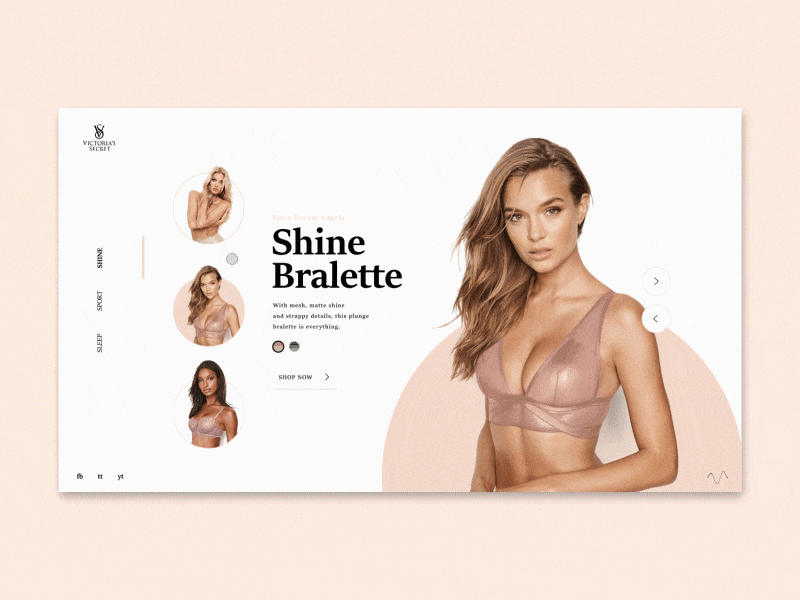 Victoria's Secret Minisite Concept concept lingerie secret site ui ux victorias webdesign woman
