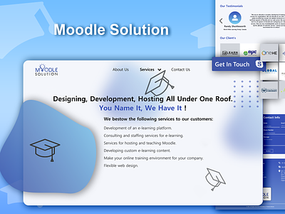 Moodle Solution Website Design design graphic design website