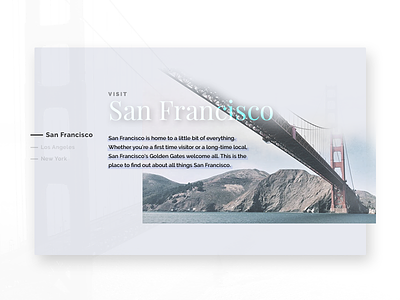 Places I would like to see - San Francisco concept san francisco travel ui ux web website