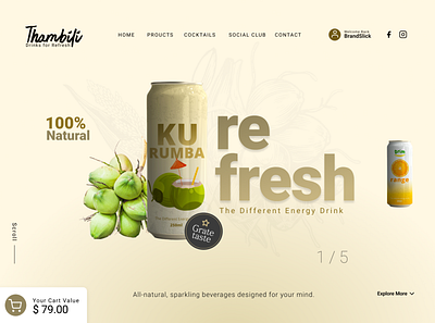 Energy Drink / Beverage Company Web UI Design branding brandslick business card design figma flyer graphic design illustration package design poster ui user interface vector