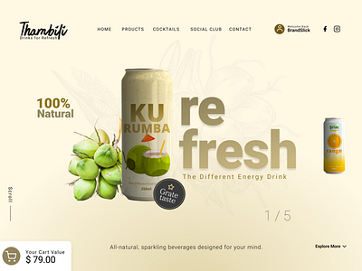 Energy Drink / Beverage Company Web UI Design