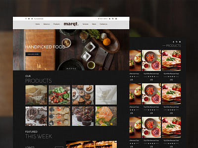 Marqt - Handpicked food store design ui ux web web design website