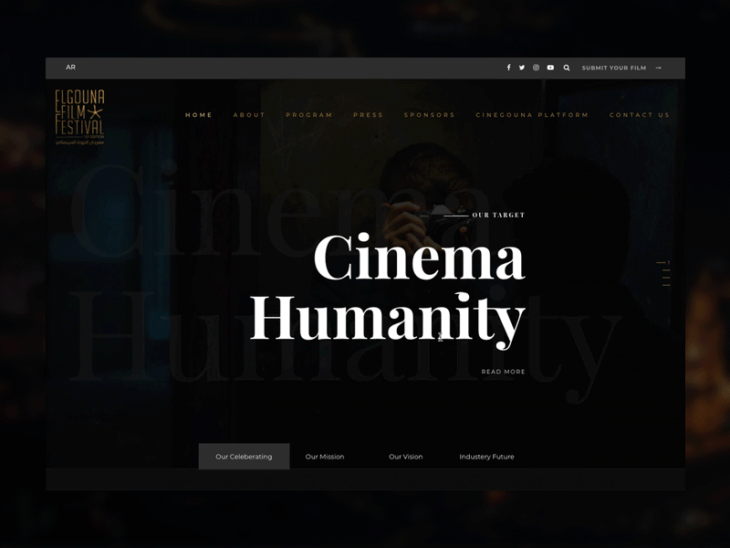 Elgouna Film Festival v1 animation css design javascript ui ux web web design website