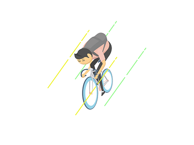 Goes To Office adobeillustrator bicycle fixie illustration lifestyle vector