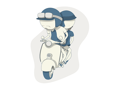 Bro. brother character design illustration illustration design inkscape vector vespa vintage