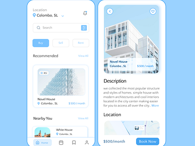 Real Estate App UI Design