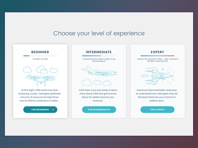 User level of experience cards crm drone experience icons illustration levels plane pricing rocket user web