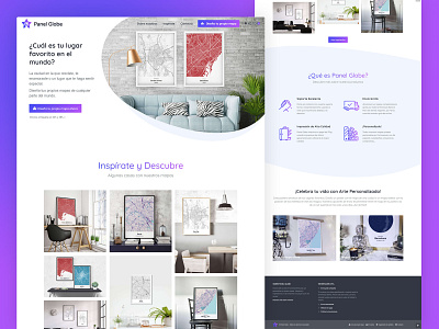 Panel Globe - Website Design design ecommerce fluid gradient modern purple shop store ui ux web web design