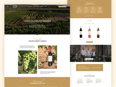 Celler Arrufí - Winery Website Design art design elegant gold golden modern ui ux vineyard web web design wine winery