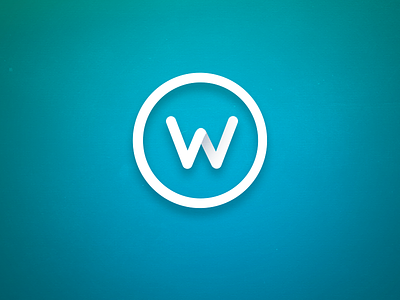 W Logo blue letter logo turquoise