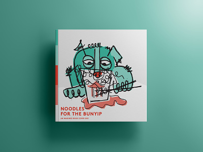 noodles for the bunyip cover cover art illustration line work vector