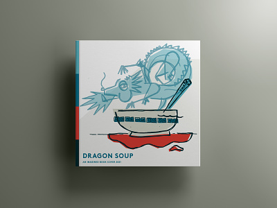 dragon soup book cover cover dragon illustration line work mystical vector