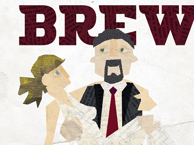 i do! brew label beer illustration marriage texture wedding