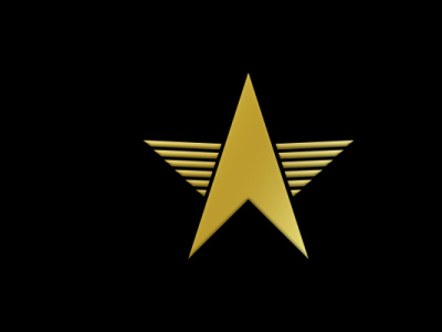 Letter A logo with star shape