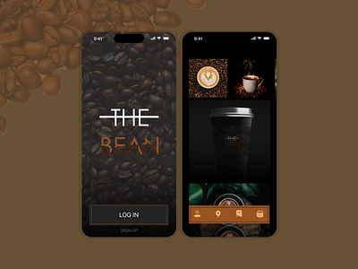 The Bean app branding coffee design graphic design illustration logo marketing mock ups social media ui ux vector