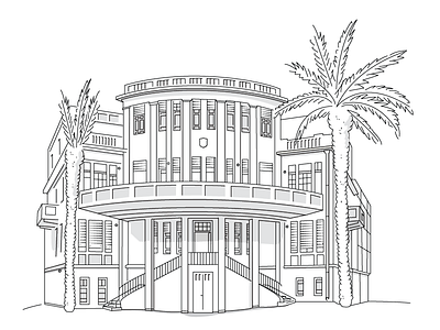 City Hall building city illustration israel place tel aviv