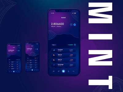 mint app crypto cryptocurrency design landing ui