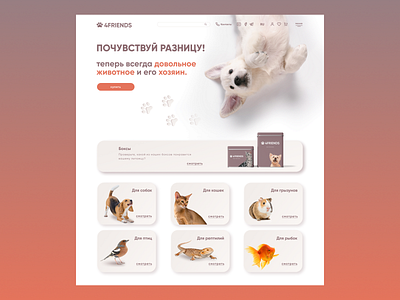 Online store design figma pets ui ux webasyst