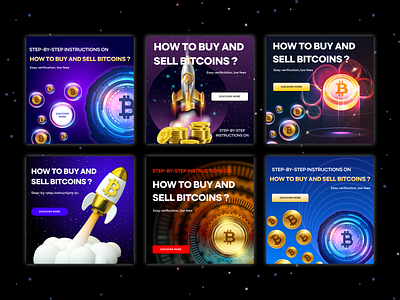 Banners for cryptocurrency design figma illustration industry ui ux