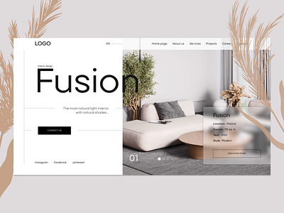 Website for an interior design studio on WordPress