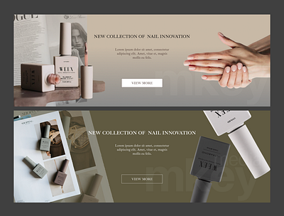 Banner for nail polish collection design figma illustration industry ui ux