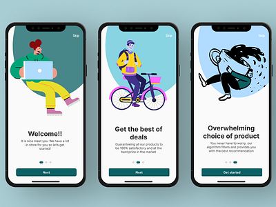 Mobile App Onboarding UI/UX design product design uiux
