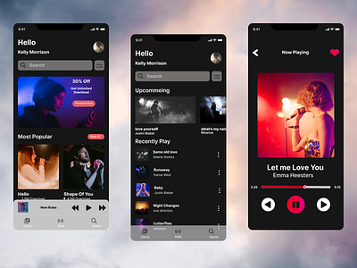 Music Player design figma mobile ui music ui