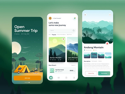 Summer Trip appdesigner design figma mobile ui ui