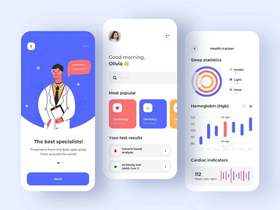 Health Tracker app appdesigner design figma mobile ui ui