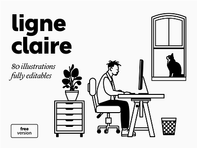 ligne claire– illustration pack resource