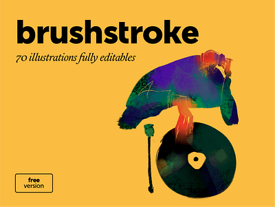 brushstroke – illustration pack bundle clean design free illustration resource vector