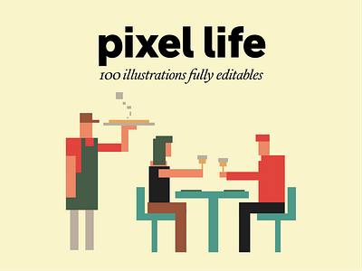 pixel life – illustration pack