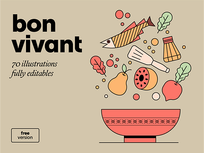 bon vivant – illustration pack