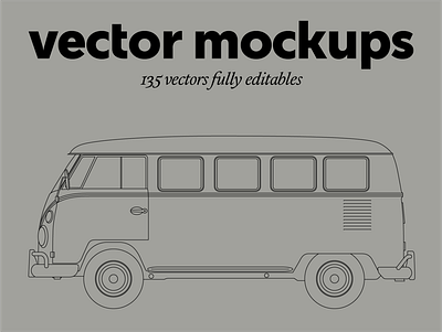 vector mockups bundle clean illustration resource vector