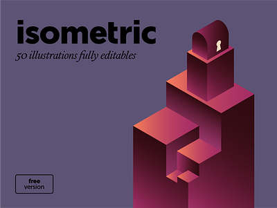 isometric – illustration pack bundle clean design free illustration resource vector