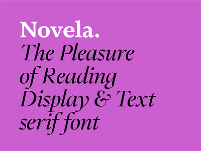 novela font clean free resource serif