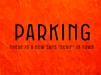 parking font
