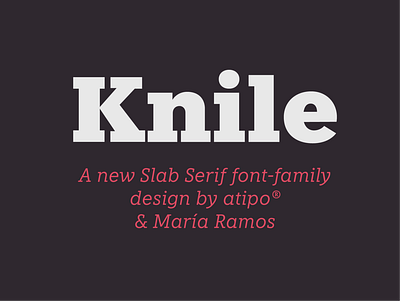 knile font clean design free resource slab serif ui