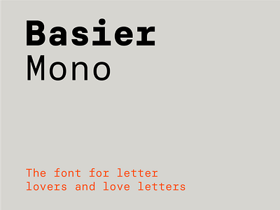 basier mono font