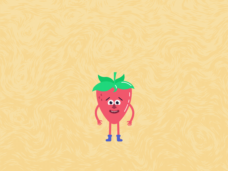 Keepy Uppy animation ball bounce character gif juice keepy uppy squash squish strawberry