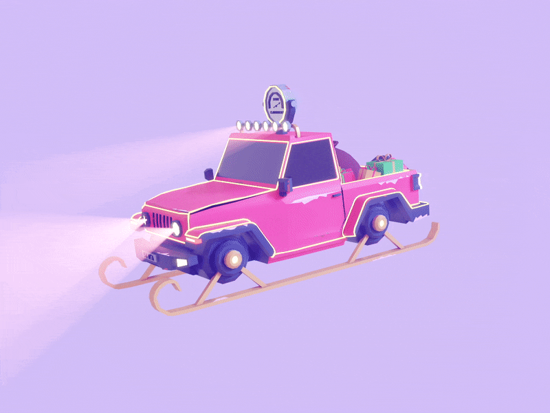 3D Modified Sleigh 360 3d 3d animation blender blender 3d christmas clausometer jeep modelling modified presents preview render sleigh
